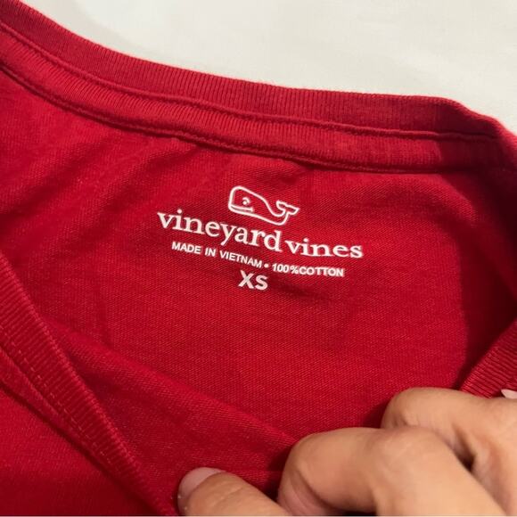 Vineyard Vines Christmas Logo Festive Holiday Long Sleeve Top Size XS Fun Comfy - Picture 4 of 6